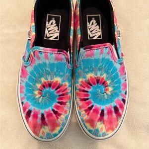 Vans Women’s Colorful Tie-Dye Slip-On Sneakers